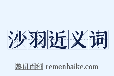 沙羽近义词是什么意思的图片